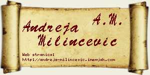 Andreja Milinčević vizit kartica